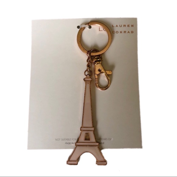 LC LAUREN CONRAD Paris Eiffel Tower Keychain Fob - Picture 3 of 4